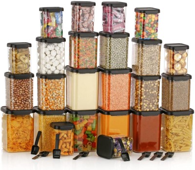 Raghunandan Plastic Grocery Container  - 350 ml, 650 ml, 950 ml, 1400 ml(Pack of 24, Clear)