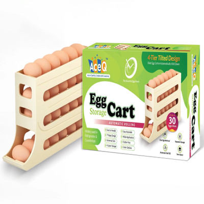 AceQ Plastic, Polypropylene Egg Container  - 2.5 dozen(Beige)