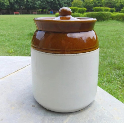 OriginalCeramics Ceramic Pickle Jar  - 1000 ml(White)