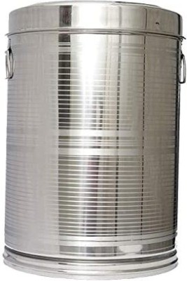 Super HK Steel Grocery Container  - 14 L(Silver)