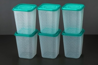 Ality Plastic Grocery Container  - 1100 ml(Pack of 6, Green)