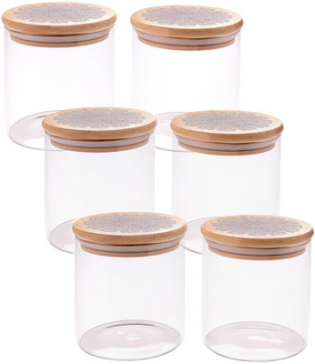 KUBER INDUSTRIES Glass Utility Container  - 300 ml(Pack of 6, Clear)