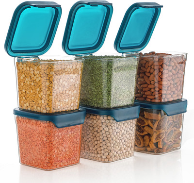 XENUS Plastic Grocery Container  - 700 ml(Pack of 6, Clear)