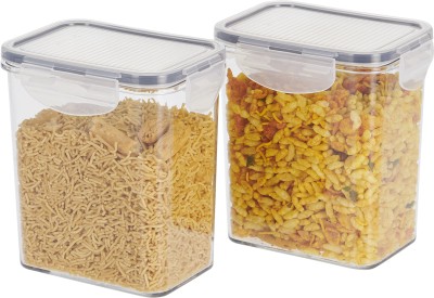 SCL Steelo Plastic Grocery Container  - 1400 ml(Pack of 2, Clear)