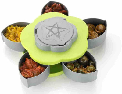 lettrade Plastic Grocery Container  - 2 kg(Grey, Green)