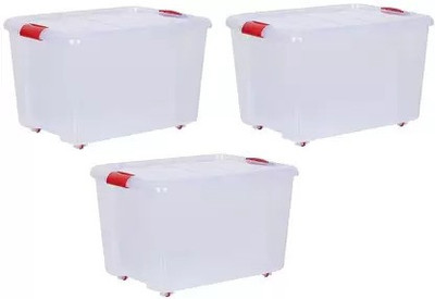 SIDDHESHWAR TRADING Plastic Utility Container  - 25 L(Pack of 3, White)