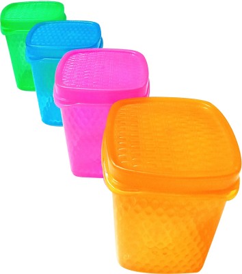 POOJA GHAR Plastic Utility Container  - 750 ml(Pack of 4, Orange, Pink, Blue, Green)