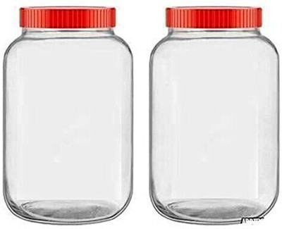 VERPHX Glass Grocery Container  - 1800(Pack of 2, Clear)