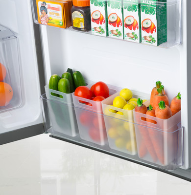 Veratico Plastic Fridge Container  - 1000 ml(Pack of 4, White)