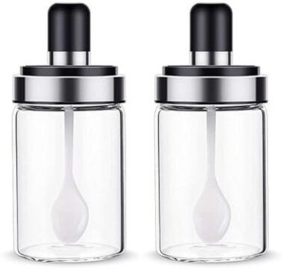 VMPARTNER Glass Pickle Jar - 300 ml(Pack of 2, Clear)