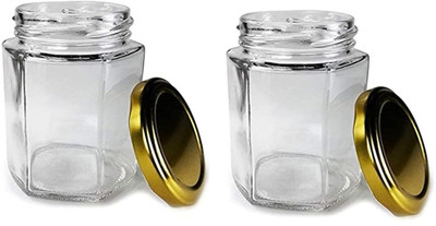 NEELWAVE Glass Honey Jar  - 250 ml(Pack of 2, Clear)