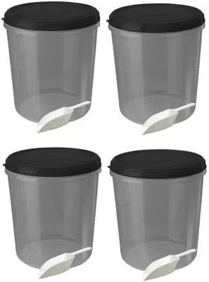 NEELESHWARI Plastic Utility Container  - 10000 ml(Pack of 4, Black)