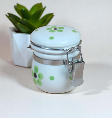 Kookee Ceramic Grocery Container  - 100 ml(White)