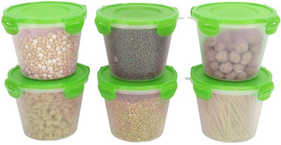Cutting EDGE Polypropylene Utility Container  - 1000 ml(Pack of 6, Green)