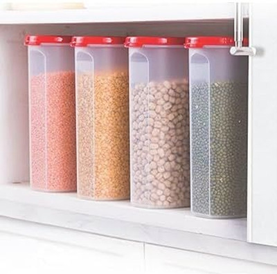 TUPPERWARE Plastic Utility Container  - 2.3 L(Pack of 4, Transparent)