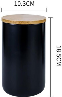 UMAI Ceramic Grocery Container  - 1000 ml(Black)