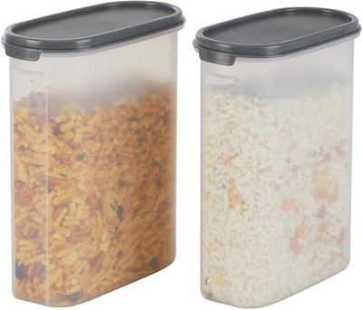 AK HUB Plastic Grocery Container  - 2300 ml(Pack of 2, Transparent)