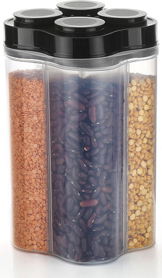 CosmoCuisine Plastic Grocery Container  - 2400 ml(Black)