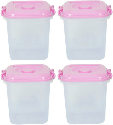 Randal Plastic Utility Container  - 13 L(Pack of 4, Pink)