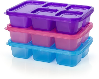 2Mech Plastic Fridge Container  - 1000 ml(Pack of 3, Multicolor)