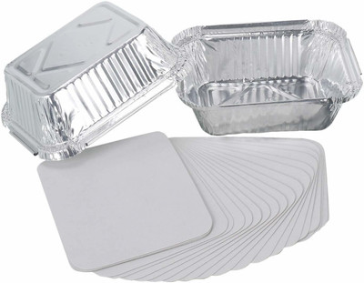 Raga Plus Aluminium Utility Container  - 450 ml(Pack of 25, Silver)