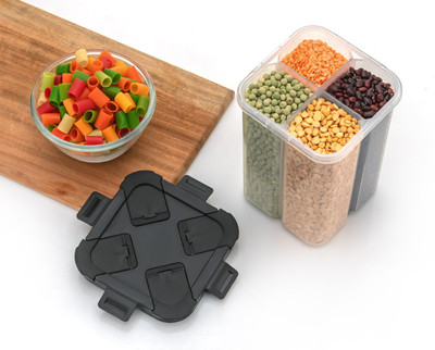 PMS Plastic Grocery Container  - 2500 ml(Black)