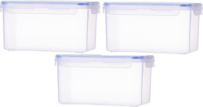 AK HUB Plastic Grocery Container  - 2250 ml(Pack of 3, White)