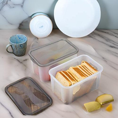 HANUMANTH Plastic Fridge Container  - 2000 ml(Pack of 2, Multicolor)