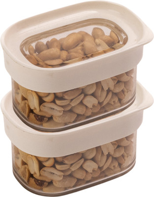 Stacpro Polypropylene, Plastic Grocery Container  - 180 ml(Pack of 2, White)