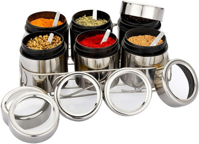 SAMEEP Stainless Steel Utility Container  - 190 ml(Pack of 6, Silver)