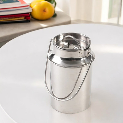 Bravity Steel Milk Container  - 500 ml(Silver)