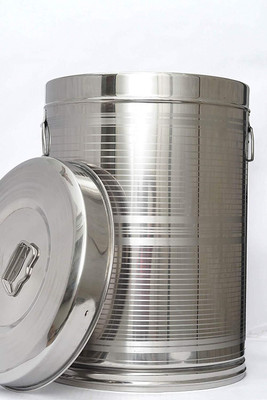 Tannu Craft Stainless Steel Utility Container  - 40 L(Silver)