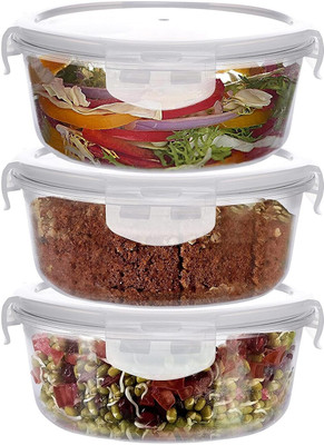 Cutting EDGE Glass Utility Container  - 400 ml(Pack of 3, Clear)