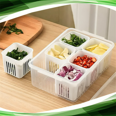 MRgiftGallery Plastic Fridge Container  - 2200 ml(White)