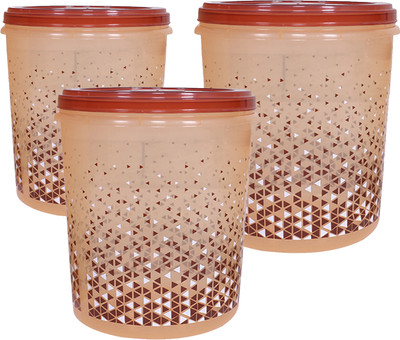 KUBER INDUSTRIES Plastic Utility Container  - 10 L(Pack of 3, Brown)