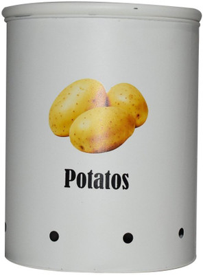Subhan Handicrafts Iron Grocery Container  - 1 L(White)
