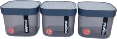 NAYASA Plastic Grocery Container  - 550 ml(Pack of 3, Grey)