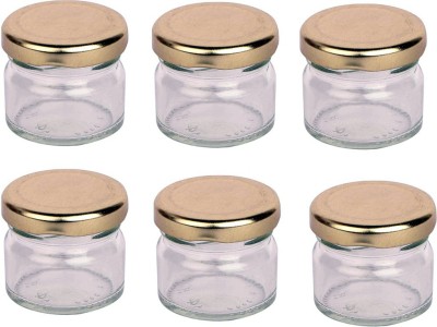 Somil Glass Cookie Jar  - 50 ml(Pack of 6, Clear)