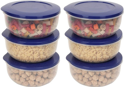Cutting EDGE Plastic Grocery Container  - 400 ml(Pack of 6, Blue)