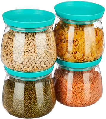 NILHARI Plastic Grocery Container  - 900 ml(Pack of 4, Blue)
