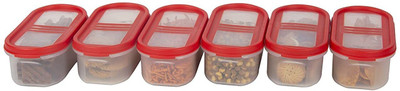 Cutting EDGE Plastic Utility Container  - 535 ml(Pack of 6, Red)