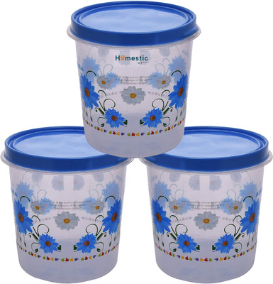 HOMESTIC by Kuber Industries Plastic Utility Container  - 5 L(Pack of 3, Blue)