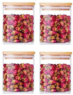 MOOZICO Glass Grocery Container  - 270 ml(Pack of 4, Clear)
