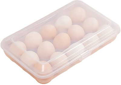 GRACIOUS MART Plastic Egg Container  - 1.5 dozen(White)