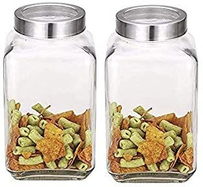 TINSUHG Glass Grocery Container  - 300 ml(Pack of 2, Clear)