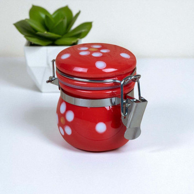 Kookee Ceramic Grocery Container  - 100 ml(Red)