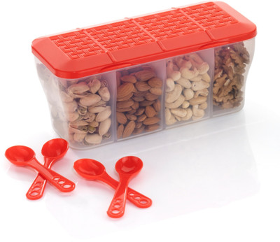 Somnath India Plastic Grocery Container  - 1800 ml(Red)