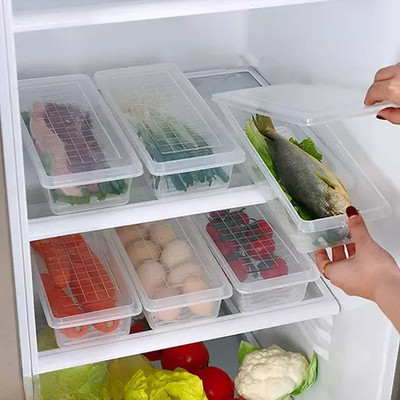 DCI Plastic Fridge Container  - 1500 ml(Pack of 6, White)