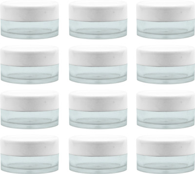 PHARCOS Plastic Utility Container  - 8 g(Pack of 12, Clear)
