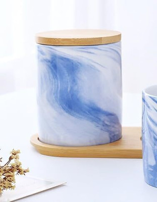 The Better Home Ceramic Tea Coffee & Sugar Container  - 400 ml(Blue)